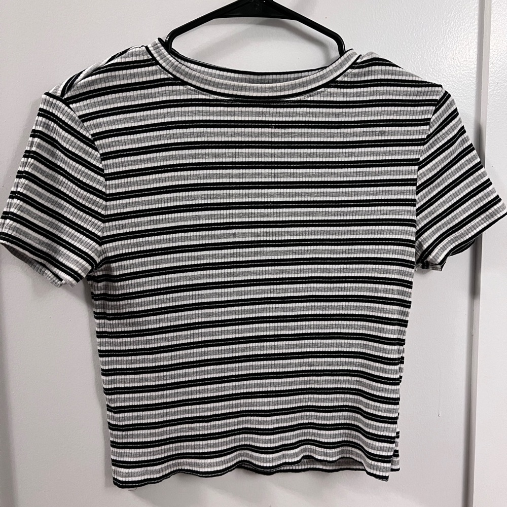 H&M striped crop top